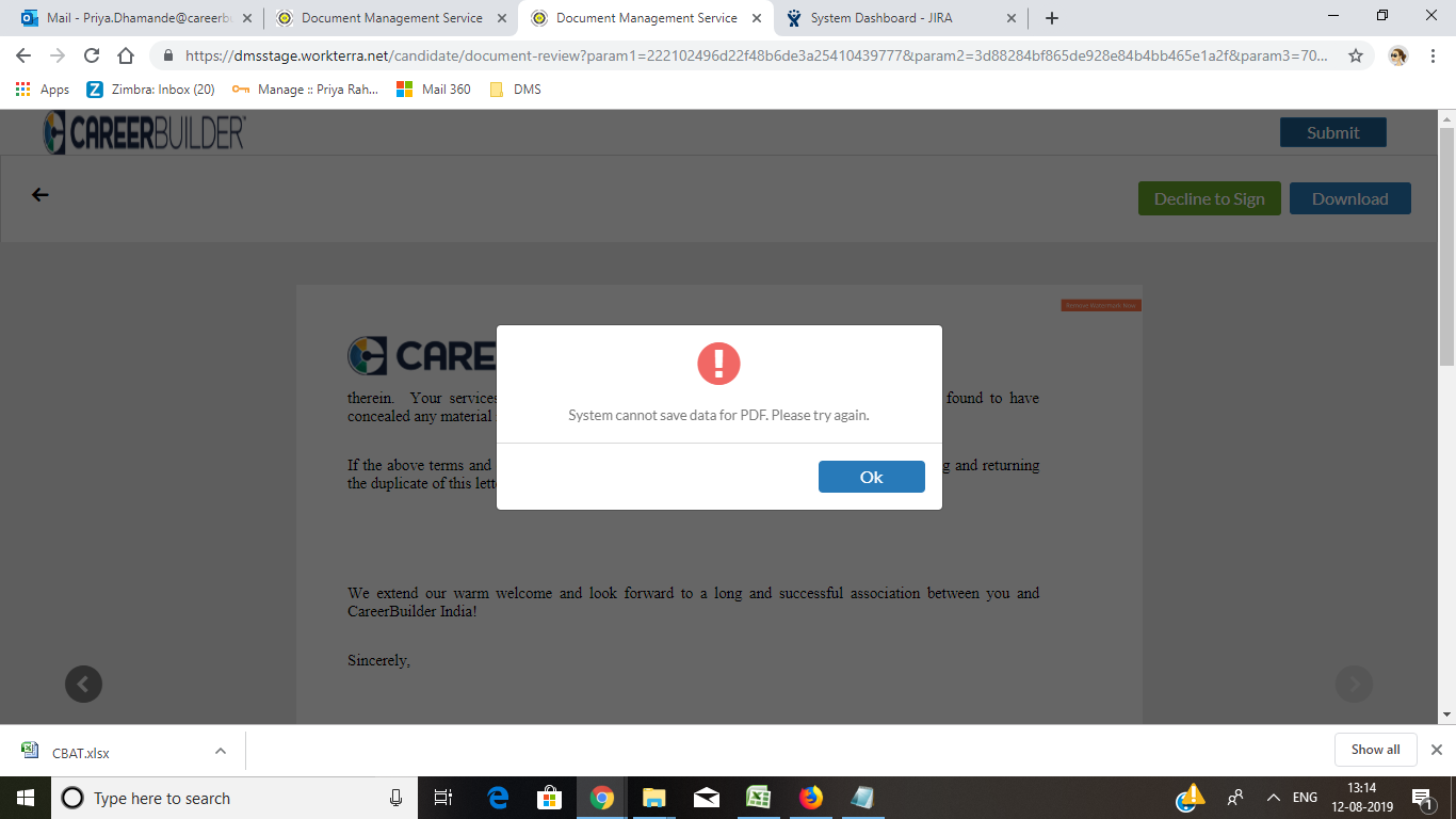DMS 1758 DMS Preprod Review And Sign Giving Error For Submit dms 1758 dms preprod review and sign giving error for submit